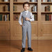 Traje de 4 piezas para niños, conjunto de chaleco y pantalones de ajuste delgado - Quierox - Tienda Online