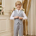 Traje de 4 piezas para niños, conjunto de chaleco y pantalones de ajuste delgado - Quierox - Tienda Online