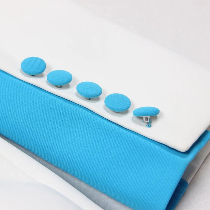 Traje de manga larga con bloques de color azul y blanco - Quierox - Tienda Online