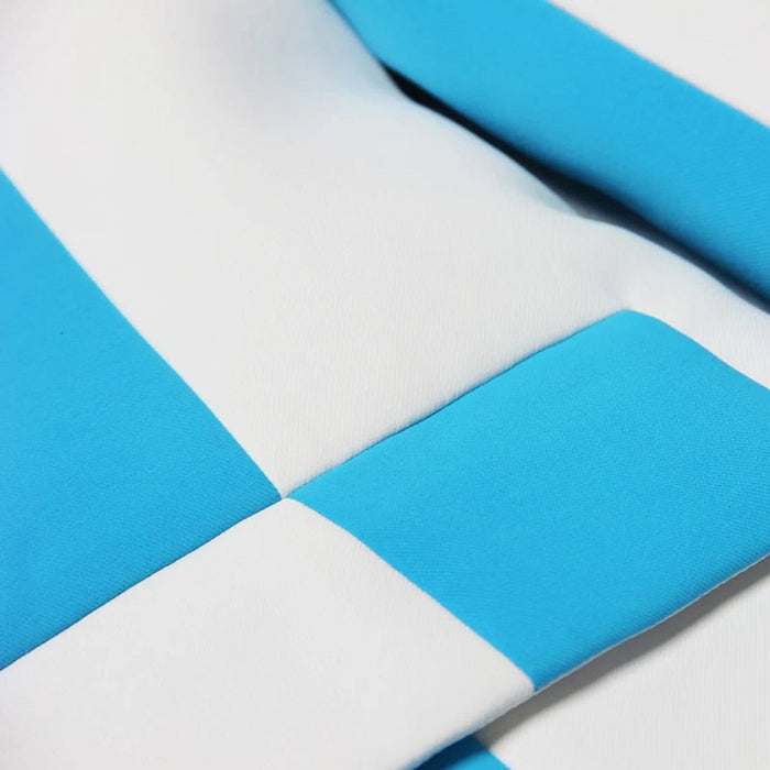 Traje de manga larga con bloques de color azul y blanco - Quierox - Tienda Online