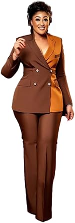 Traje de mujer Color Esmoquin de Negocios Doble Botonadura - Quierox - Tienda Online