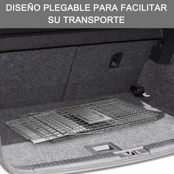 Trampa de Jaula de Animales Plegable de Acero 78 * 31 * 28 cm - Quierox - Tienda Online