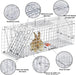 Trampa de Jaula de Animales Plegable de Acero 78 * 31 * 28 cm - Quierox - Tienda Online