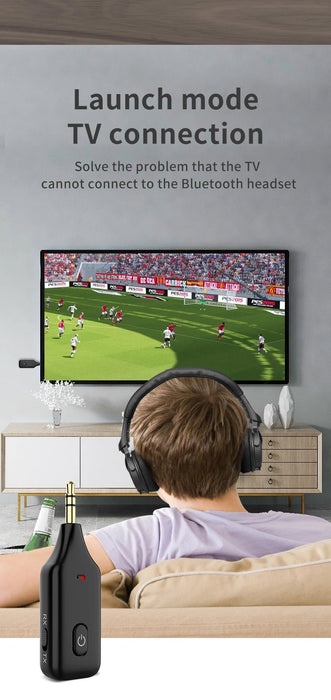 Transmisor y receptor de audio Bluetooth 5.1 con entrada AUX de 3,5 mm y adaptador inalámbrico de música estéreo - Quierox - Tienda Online