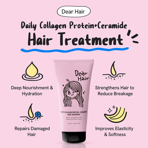 Tratamiento diario de ceramida con proteína de colágeno para cabello seco y dañado - Quierox - Tienda Online