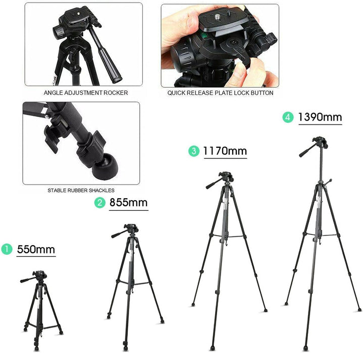 Trípode portátil plegable de aleación de aluminio WT 3520 para cámara de fotografía - Quierox - Tienda Online