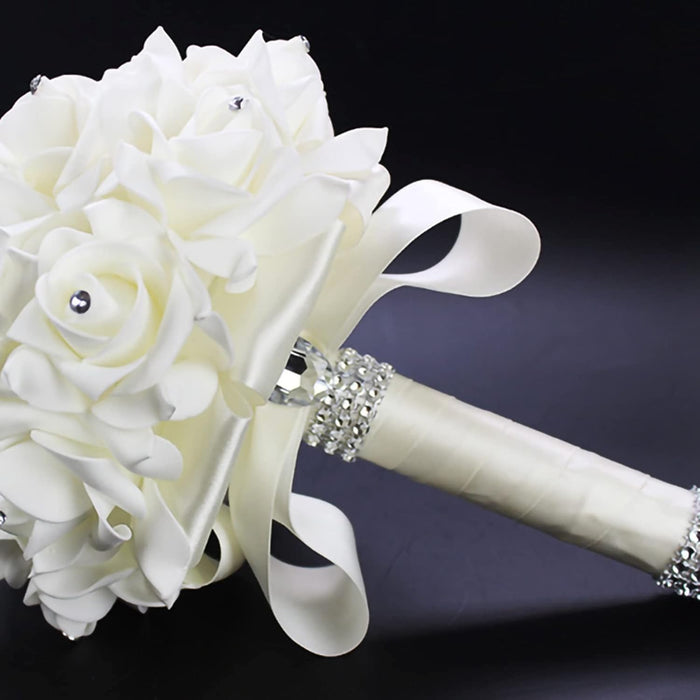 Tsultryofs Ramos de boda coloridos para novia, ramo de novia artificial - Quierox - Tienda Online