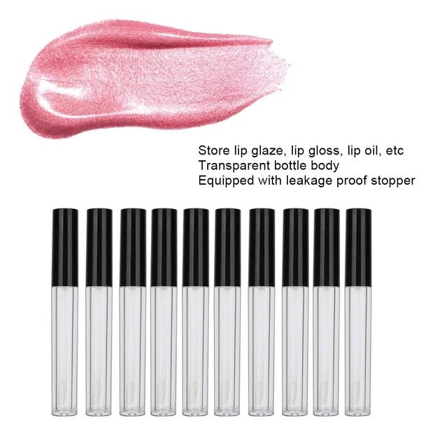 Tubo de brillo labial, 10 piezas, botella de brillo labial rellenable, recipiente para brillo labial - Quierox - Tienda Online
