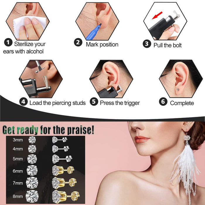 TUYAREN Kit de herramientas de pistola de perforación de oreja - Quierox - Tienda Online