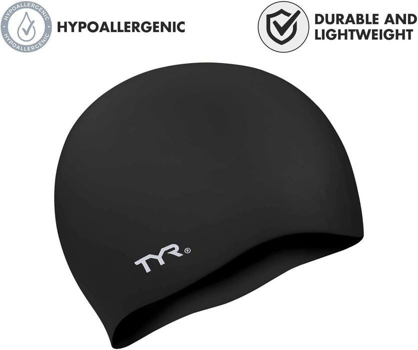 TYR Gorro de natación de silicona sin arrugas para adultos - Quierox - Tienda Online