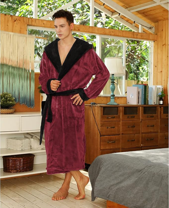 U2SKIIN - Albornoz de felpa con capucha para hombre - Quierox - Tienda Online