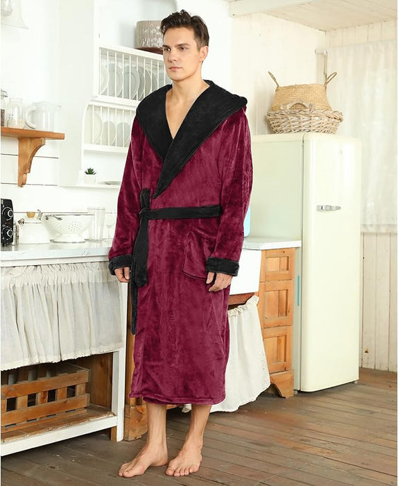 U2SKIIN - Albornoz de felpa con capucha para hombre - Quierox - Tienda Online