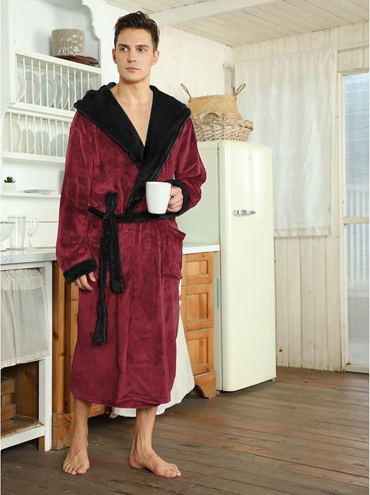 U2SKIIN - Albornoz de felpa con capucha para hombre - Quierox - Tienda Online