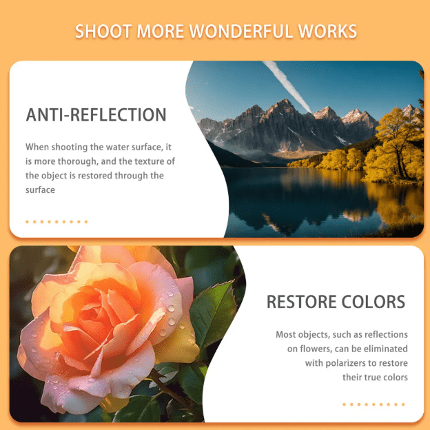 UEGOGO CPL filtro lente de cámara polarizadores ultradelgados de Color verdadero 82mm - Quierox - Tienda Online