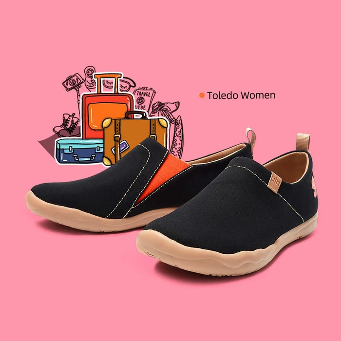 Zapatillas Planas para Mujeres, negras de Toledo