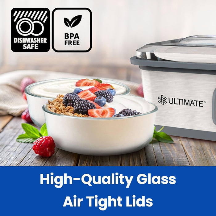 Ultimate Recipientes de yogur, de vidrio duraderos y aptos para horno - Quierox - Tienda Online