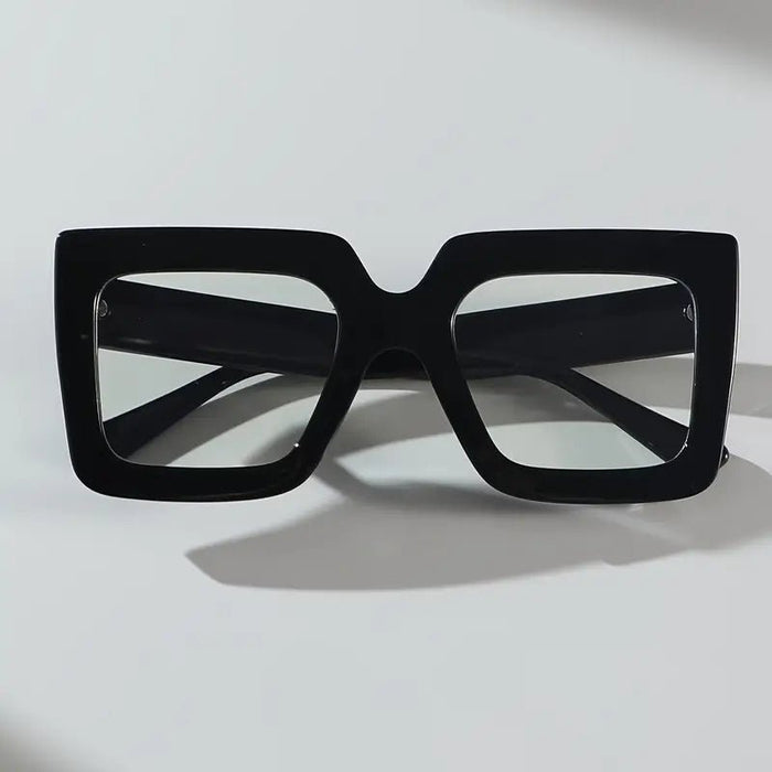 Un par de lentes cuadrados de marco grueso para mujer, elegantes y sencillos - Quierox - Tienda Online