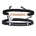 Un par de pulseras magnéticas para parejas, trenzadas con placa - Quierox - Tienda Online