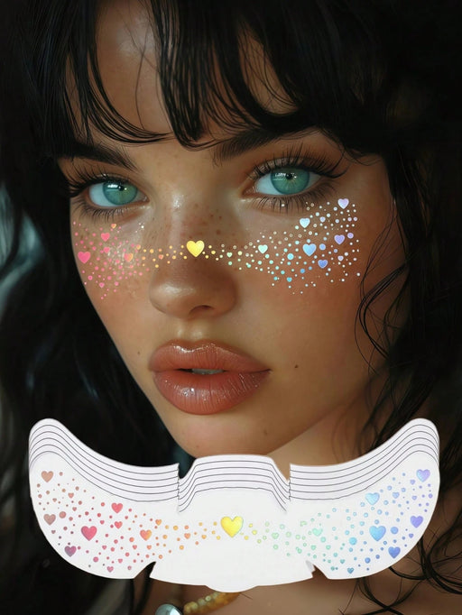 Un parche de tatuaje facial temporal, para crear un efecto de "pecas brillantes" - Quierox - Tienda Online