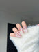Uñas a presión estilo romántico y femenino "balletcore" - Quierox - Tienda Online
