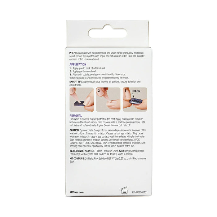 Uñas postizas adhesivas KISS Gel Fantasy Sculpted Square Medium - Quierox - Tienda Online