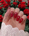 Uñas postizas press on rojo brillante estilo cuadradas - Quierox - Tienda Online