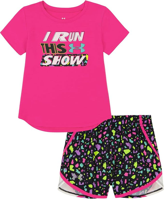 Under Armour Camiseta de manga corta, elástico y ligero para niñas pequeñas sin pantalon - Quierox - Tienda Online