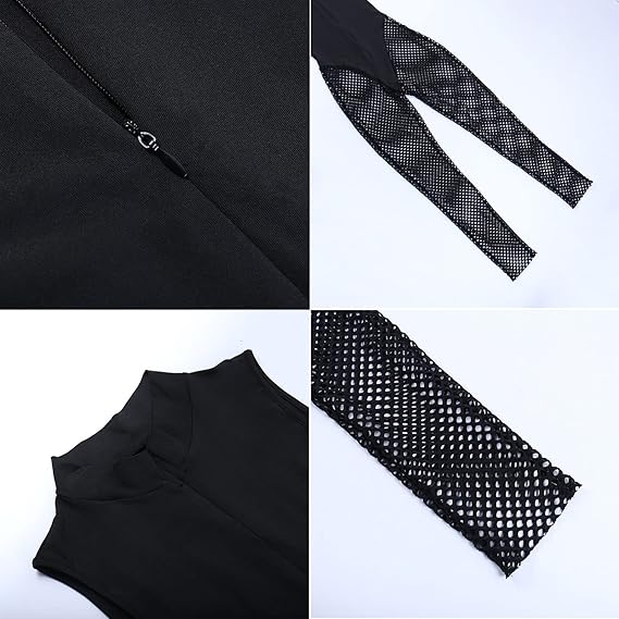 Uni Clau - Mono para mujer, entallado, translúcido, de una pieza, con cuello en V profundo - Quierox - Tienda Online