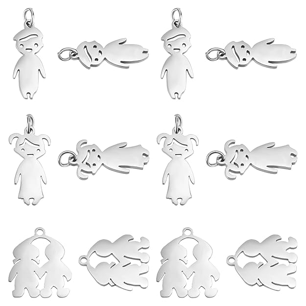 UNICRAFTALE 24 piezas 3 estilos de acero inoxidable para niños y niñas colgantes - Quierox - Tienda Online