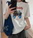 URBAN REVIVO Camiseta de manga corta con estampado de charcos para mujer - Quierox - Tienda Online