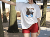 URBAN REVIVO Camiseta de manga corta con estampado de charcos para mujer - Quierox - Tienda Online