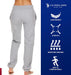 US Polo Assn Pantalones deportivos Essentials para mujer, gris jaspeado con estampado rosa brillante - Quierox - Tienda Online