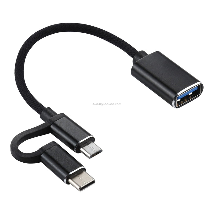 USB 3.0 hembra a micro USB + USB - C - Quierox - Tienda Online