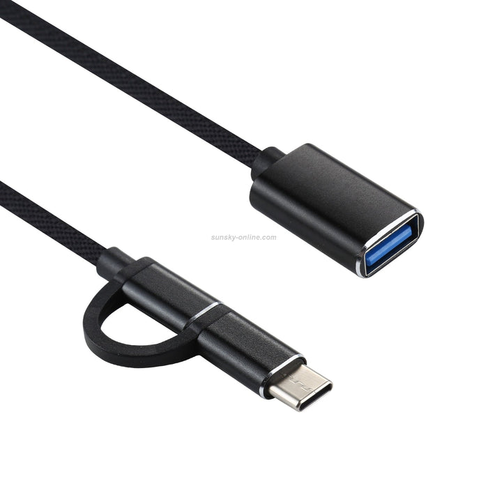 USB 3.0 hembra a micro USB + USB - C - Quierox - Tienda Online