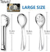 Utensilios de servir de acero inoxidable Teivio - Juego grande de cucharas de 9 - 10"(plateado) - Quierox - Tienda Online