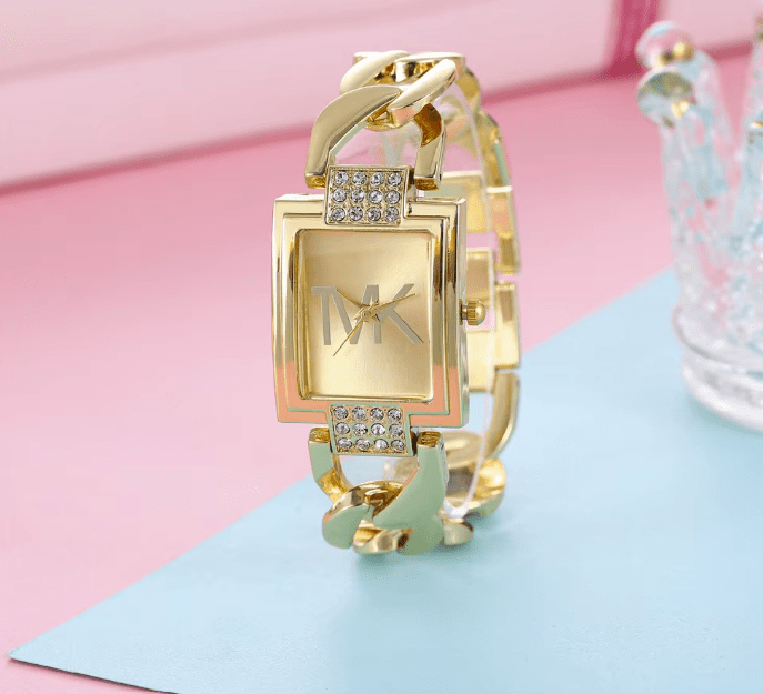 UTHAI W30 reloj de cuarzo con incrustaciones de diamantes cuadrados para mujer - Quierox - Tienda Online