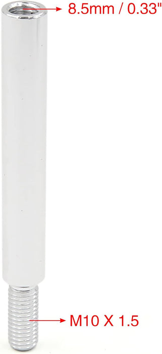 uxcell 3.661 in M10 X 1.5 tono plateado coche manual palanca de cambio de palanca de cambios extendida - Quierox - Tienda Online