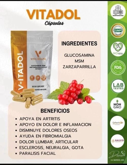 V - ITADOL Apoyo para las articulaciones, comodidad muscular y mucho más - Quierox - Tienda Online