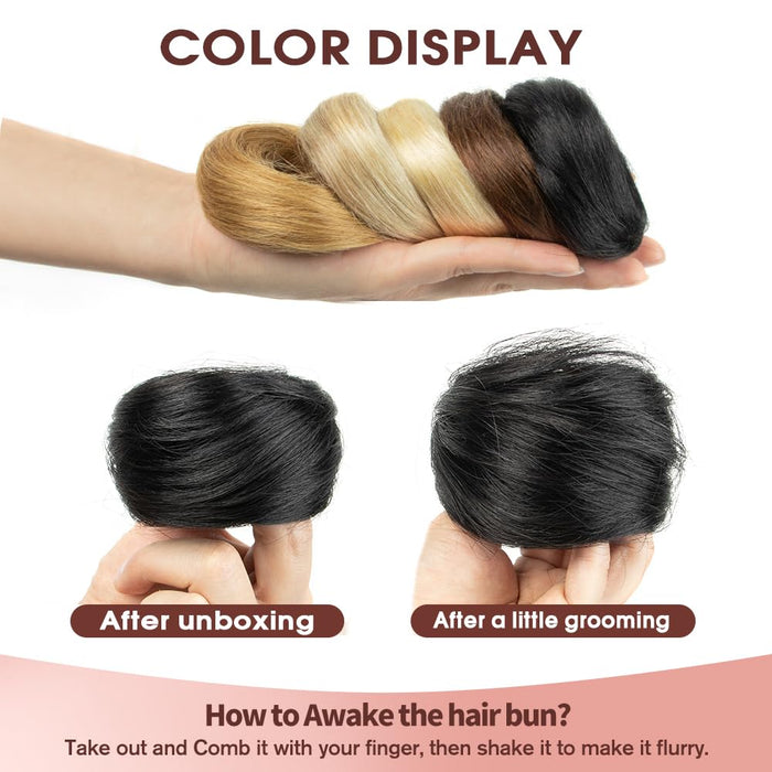 VADES 100% cabello humano original, moño desordenado, pieza de cabello humano real - Quierox - Tienda Online