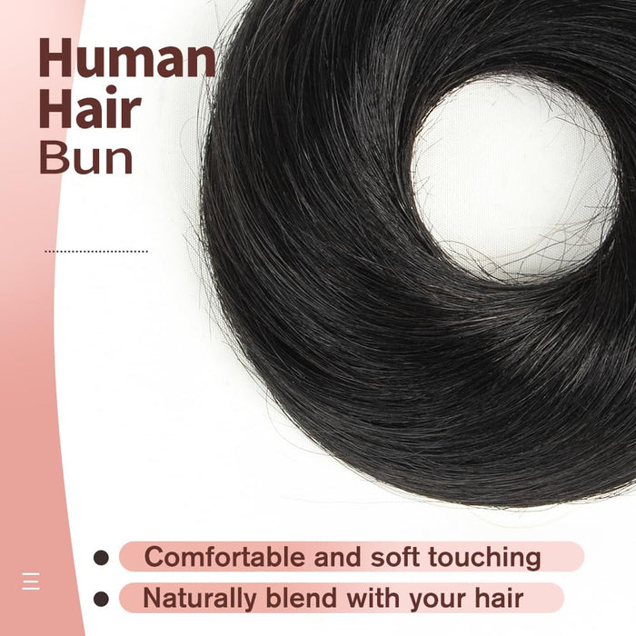 VADES 100% cabello humano original, moño desordenado, pieza de cabello humano real - Quierox - Tienda Online