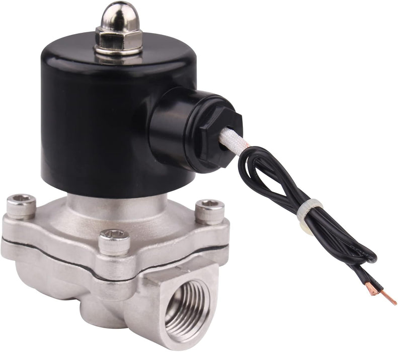 Válvula solenoide eléctrica SUS304 válvula normalmente cerrada para agua, aire y gas - Quierox - Tienda Online