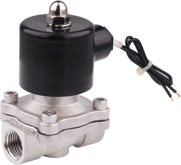 Válvula solenoide eléctrica SUS304 válvula normalmente cerrada para agua, aire y gas - Quierox - Tienda Online