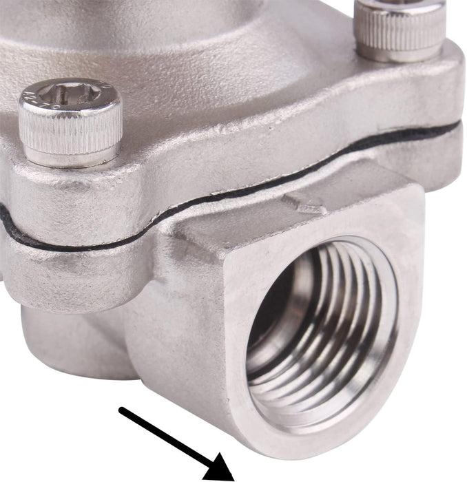 Válvula solenoide eléctrica SUS304 válvula normalmente cerrada para agua, aire y gas - Quierox - Tienda Online