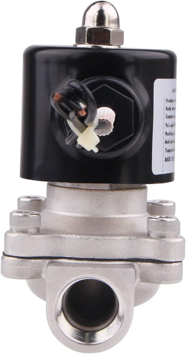 Válvula solenoide eléctrica SUS304 válvula normalmente cerrada para agua, aire y gas - Quierox - Tienda Online