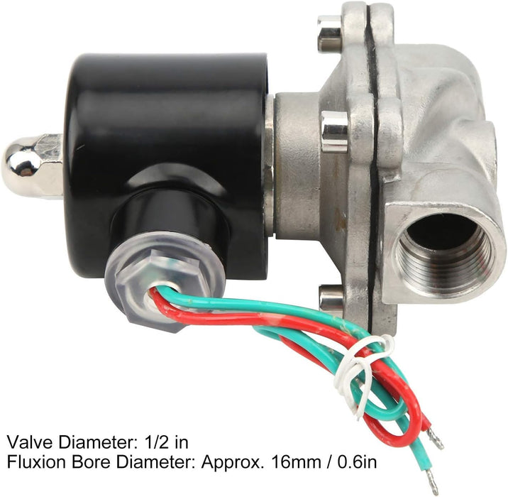 Válvula solenoide motorizada de válvula solenoide de acero inoxidable 304 - 5 - 80 ℃ - Quierox - Tienda Online