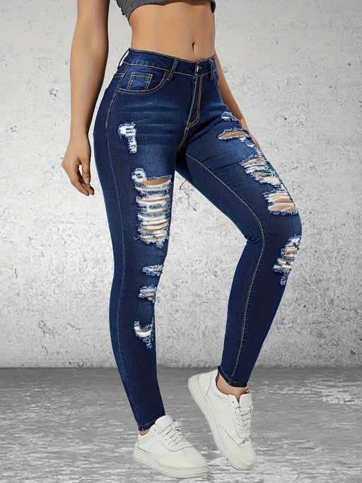 Vaqueros Ajustados de Alta Elasticidad para Mujer - Quierox - Tienda Online