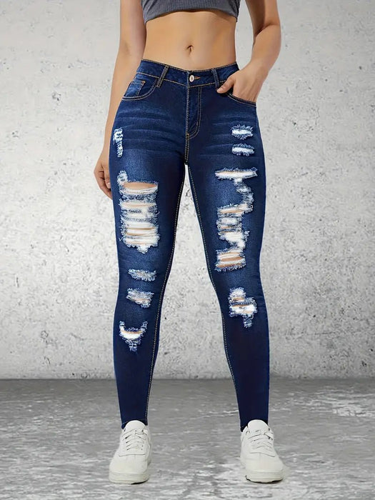 Vaqueros Ajustados de Alta Elasticidad para Mujer - Quierox - Tienda Online