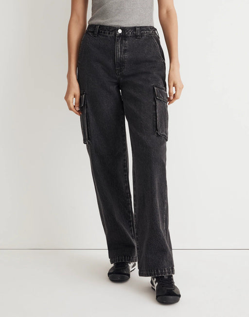 Vaqueros cargo rectos de tiro bajo con lavado Ranney - Quierox - Tienda Online
