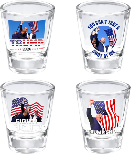 Vaso de chupito Trump de 45 ml - 2024 - (4 piezas) - Quierox - Tienda Online