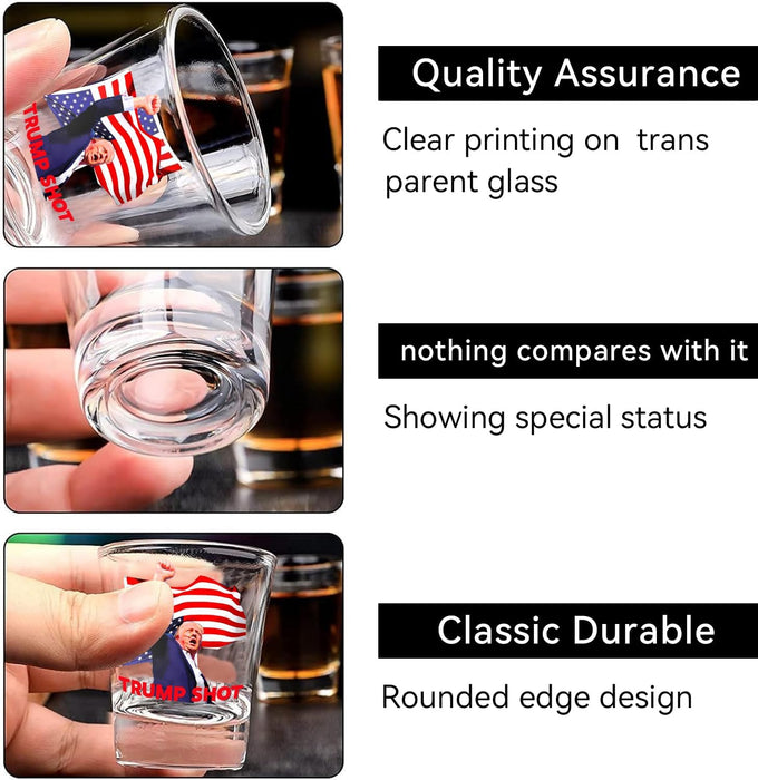 Vaso de chupito Trump de 45 ml - 2024 - (4 piezas) - Quierox - Tienda Online